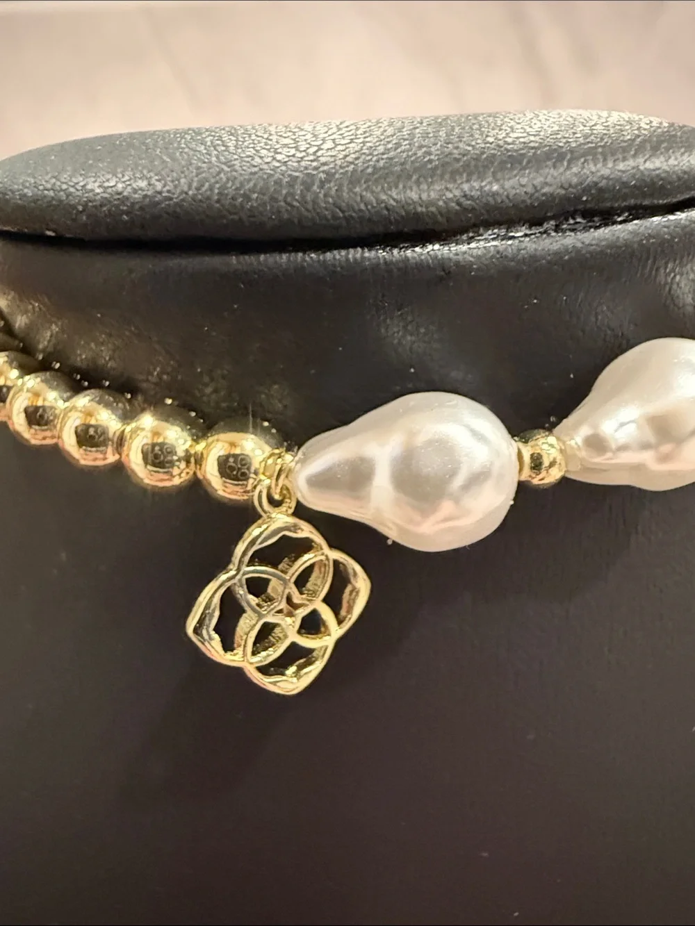 Kendra Scott | Gold Plated Bead & Baroque Pearl Stretch Bracelet